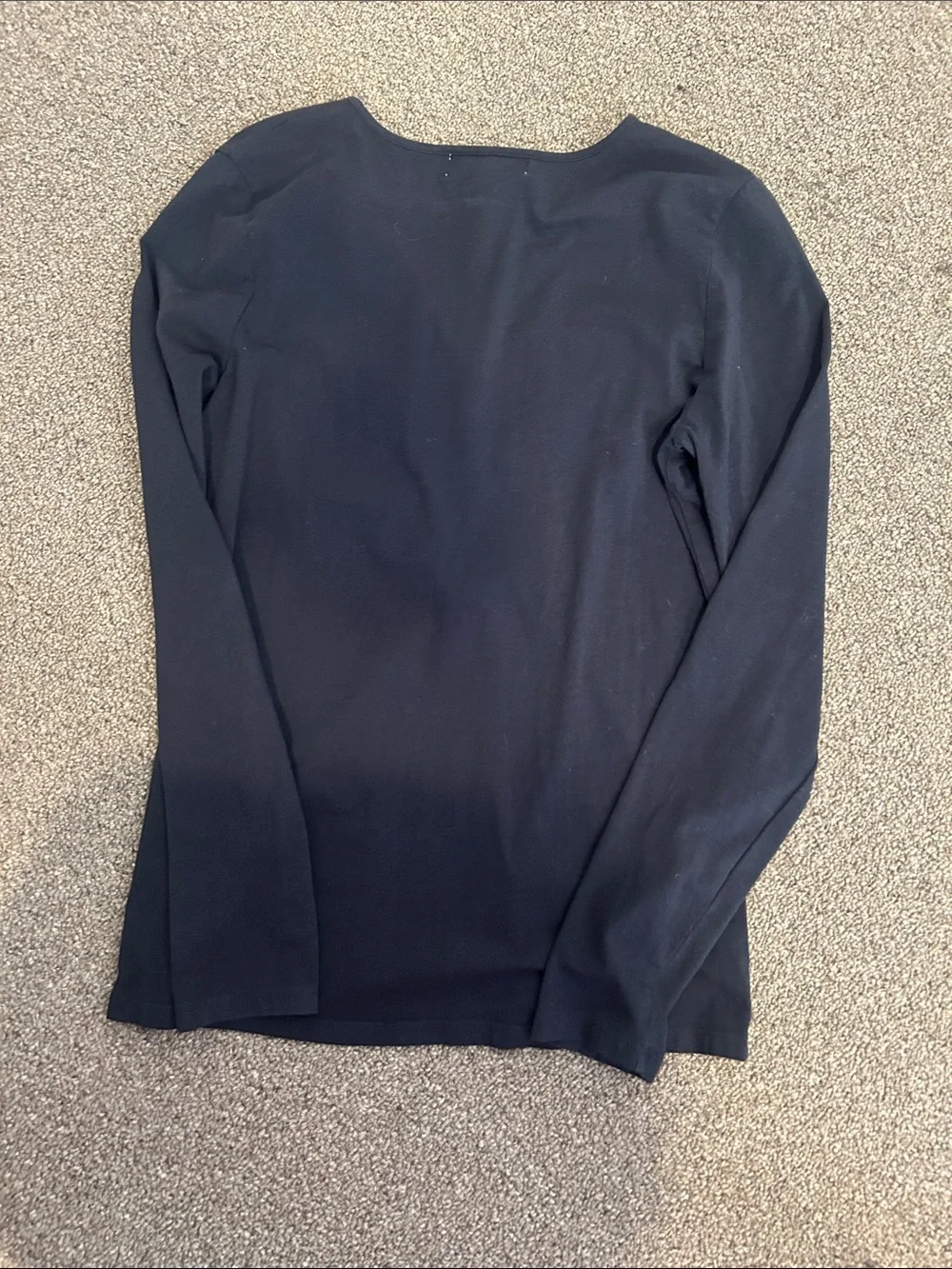 Michael Kors Black Long-Sleeve V-Neck Zip Top